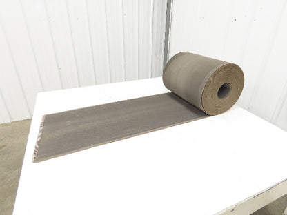 16"W x 55' Heat Resistant Fabric Conveyor Belt 1-Ply Gray Reversible 1/8"Thick