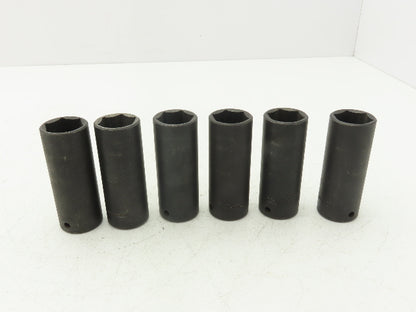 Proto 7332HT 1" Impact Socket Thin Wall 1/2" Drive 2" Deep Lot Of 6