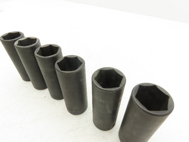 Proto 7332HT 1" Impact Socket Thin Wall 1/2" Drive 2" Deep Lot Of 6