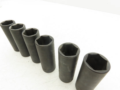 Proto 7332HT 1" Impact Socket Thin Wall 1/2" Drive 2" Deep Lot Of 6