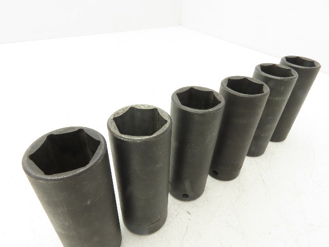 Proto 7332HT 1" Impact Socket Thin Wall 1/2" Drive 2" Deep Lot Of 6