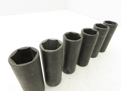 Proto 7332HT 1" Impact Socket Thin Wall 1/2" Drive 2" Deep Lot Of 6