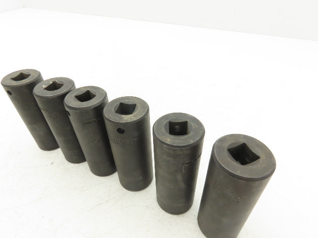 Proto 7332HT 1" Impact Socket Thin Wall 1/2" Drive 2" Deep Lot Of 6