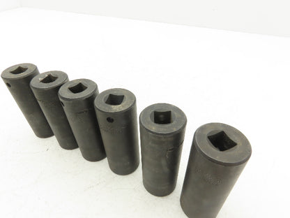 Proto 7332HT 1" Impact Socket Thin Wall 1/2" Drive 2" Deep Lot Of 6