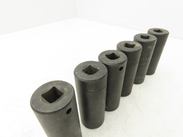 Proto 7332HT 1" Impact Socket Thin Wall 1/2" Drive 2" Deep Lot Of 6