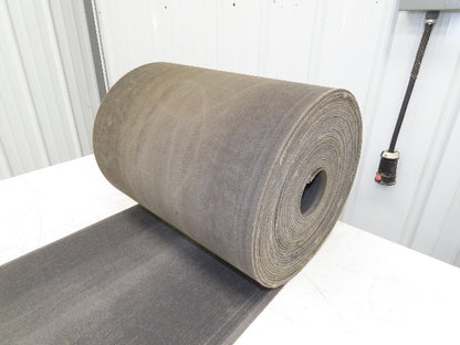 16"W x 65' Heat Resistant Fabric Conveyor Belt 1-Ply Gray Reversible 1/8"Thick