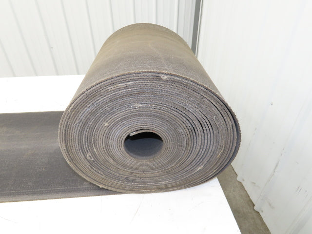 16"W x 65' Heat Resistant Fabric Conveyor Belt 1-Ply Gray Reversible 1/8"Thick