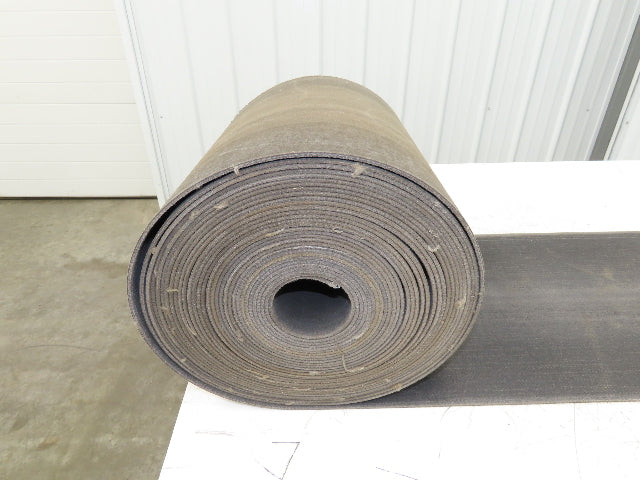 16"W x 65' Heat Resistant Fabric Conveyor Belt 1-Ply Gray Reversible 1/8"Thick