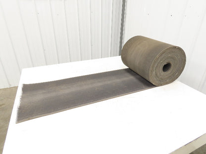 16"W x 65' Heat Resistant Fabric Conveyor Belt 1-Ply Gray Reversible 1/8"Thick