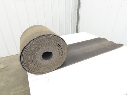 16"W x 65' Heat Resistant Fabric Conveyor Belt 1-Ply Gray Reversible 1/8"Thick