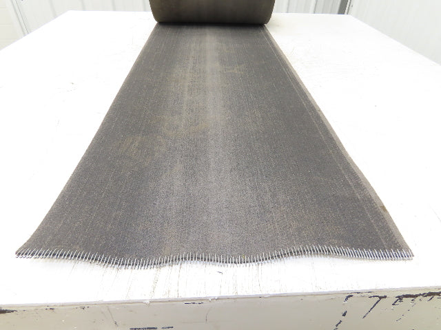 16"W x 65' Heat Resistant Fabric Conveyor Belt 1-Ply Gray Reversible 1/8"Thick