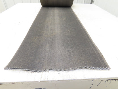 16"W x 65' Heat Resistant Fabric Conveyor Belt 1-Ply Gray Reversible 1/8"Thick