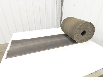 16"W x 65' Heat Resistant Fabric Conveyor Belt 1-Ply Gray Reversible 1/8"Thick