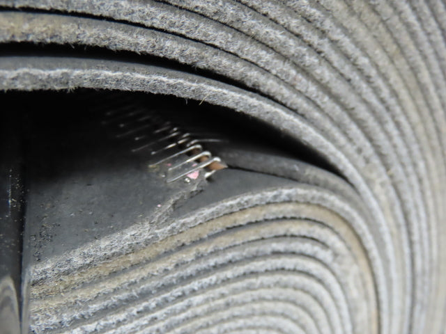 16"W x 125' Soft Top Rubber Conveyor Belt Fabric Back Gray Reversible 1/8"Thick