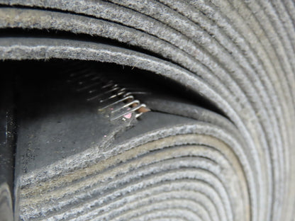 16"W x 125' Soft Top Rubber Conveyor Belt Fabric Back Gray Reversible 1/8"Thick