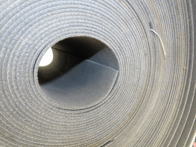 16"W x 125' Soft Top Rubber Conveyor Belt Fabric Back Gray Reversible 1/8"Thick