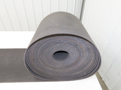 16"W x 125' Soft Top Rubber Conveyor Belt Fabric Back Gray Reversible 1/8"Thick