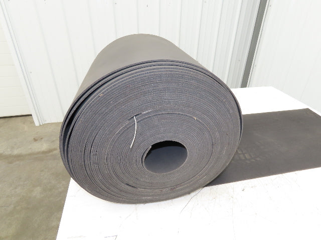 16"W x 125' Soft Top Rubber Conveyor Belt Fabric Back Gray Reversible 1/8"Thick