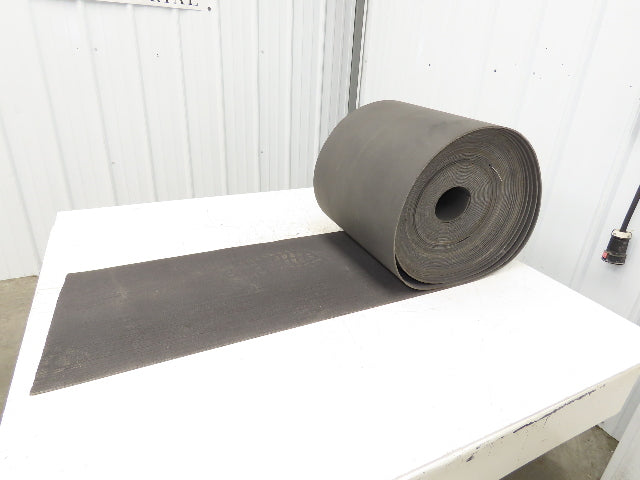 16"W x 125' Soft Top Rubber Conveyor Belt Fabric Back Gray Reversible 1/8"Thick