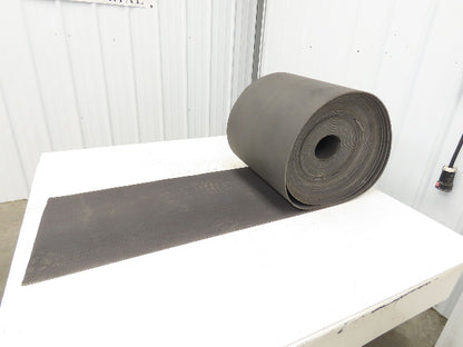 16"W x 125' Soft Top Rubber Conveyor Belt Fabric Back Gray Reversible 1/8"Thick