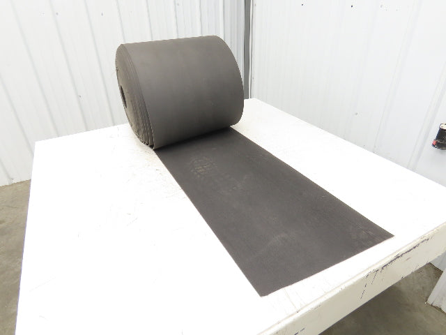 16"W x 125' Soft Top Rubber Conveyor Belt Fabric Back Gray Reversible 1/8"Thick