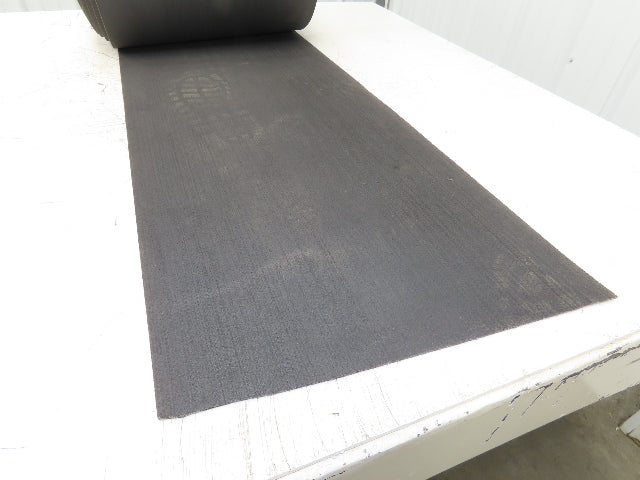 16"W x 125' Soft Top Rubber Conveyor Belt Fabric Back Gray Reversible 1/8"Thick