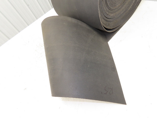 16"W x 125' Soft Top Rubber Conveyor Belt Fabric Back Gray Reversible 1/8"Thick