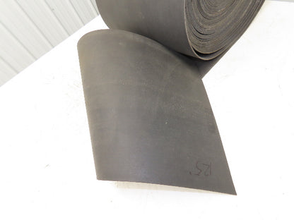 16"W x 125' Soft Top Rubber Conveyor Belt Fabric Back Gray Reversible 1/8"Thick