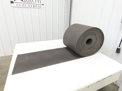 16"W x 125' Soft Top Rubber Conveyor Belt Fabric Back Gray Reversible 1/8"Thick