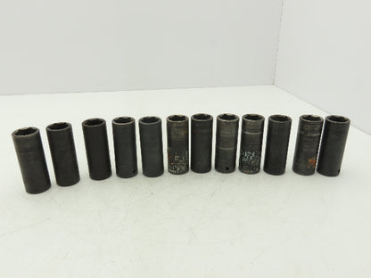 Proto 7323MHT Impact Socket 23mm Thin Wall 1/2" Drive 2" Deep Lot Of 12