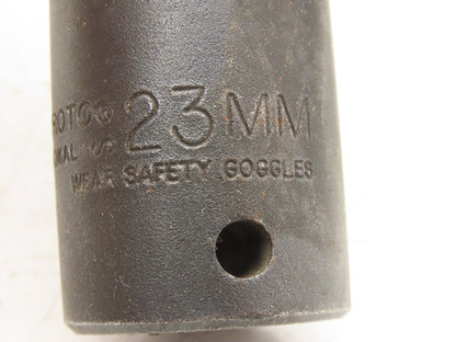 Proto 7323MHT Impact Socket 23mm Thin Wall 1/2" Drive 2" Deep Lot Of 12