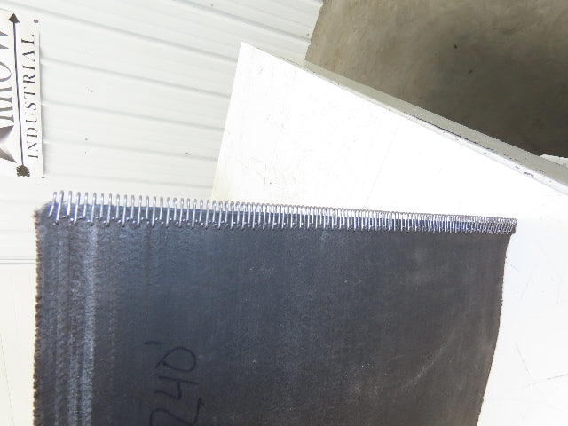 16"W x 240' Soft Top Rubber Fabric Conveyor Belt Gray Reversible 1/8"Thick