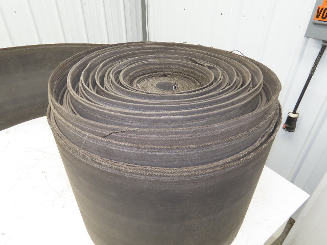 16"W x 240' Soft Top Rubber Fabric Conveyor Belt Gray Reversible 1/8"Thick