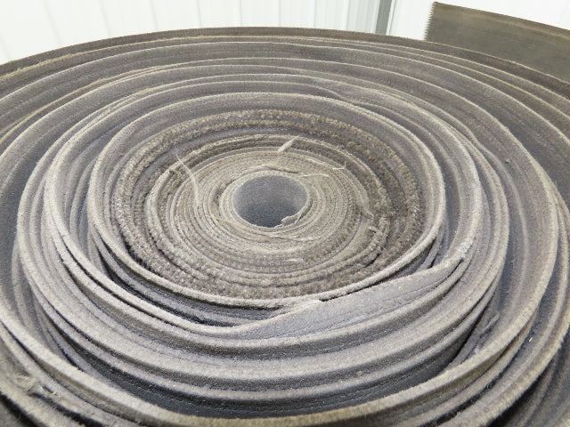 16"W x 240' Soft Top Rubber Fabric Conveyor Belt Gray Reversible 1/8"Thick
