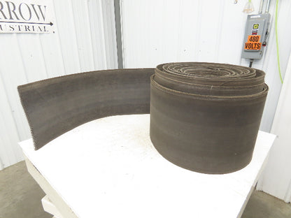 16"W x 240' Soft Top Rubber Fabric Conveyor Belt Gray Reversible 1/8"Thick
