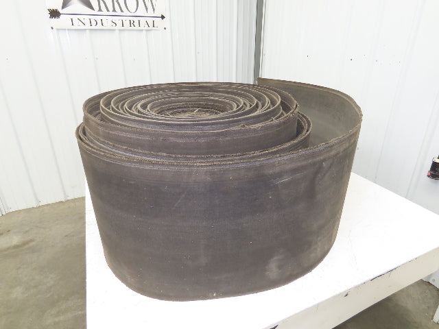 16"W x 240' Soft Top Rubber Fabric Conveyor Belt Gray Reversible 1/8"Thick
