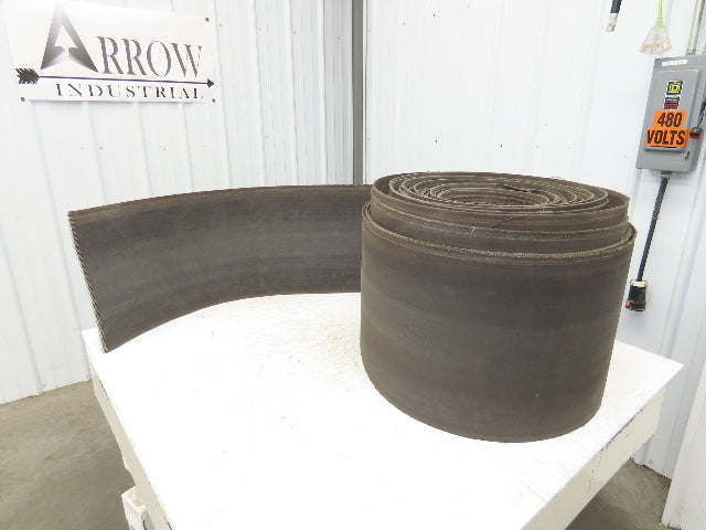 16"W x 240' Soft Top Rubber Fabric Conveyor Belt Gray Reversible 1/8"Thick