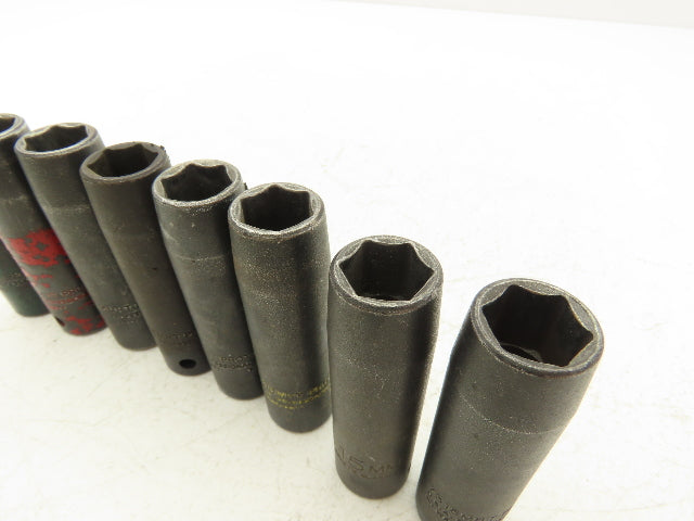 Proto 7315MHT Impact Socket 15mm Thin Wall 1/2" Drive 2" Deep Lot Of 8