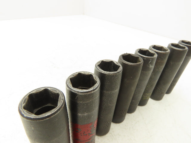 Proto 7315MHT Impact Socket 15mm Thin Wall 1/2" Drive 2" Deep Lot Of 8