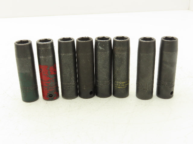 Proto 7315MHT Impact Socket 15mm Thin Wall 1/2" Drive 2" Deep Lot Of 8