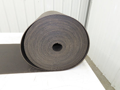 16-1/8"W x 130' Nylon Conveyor Belt 2-Ply Black Reversible 5/64"Thick 410mm W