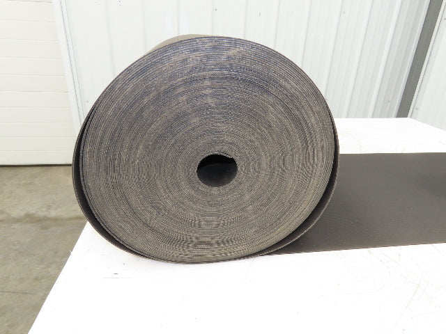 16-1/8"W x 130' Nylon Conveyor Belt 2-Ply Black Reversible 5/64"Thick 410mm W