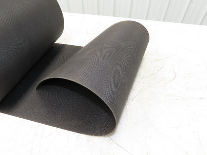 16-1/8"W x 130' Nylon Conveyor Belt 2-Ply Black Reversible 5/64"Thick 410mm W