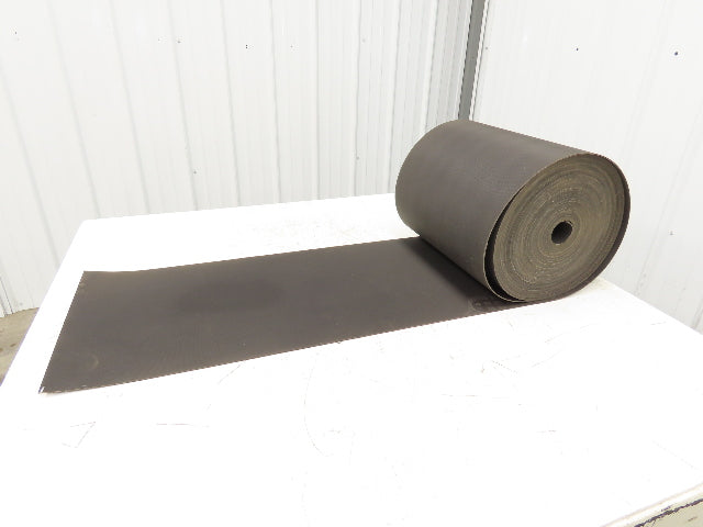 16-1/8"W x 130' Nylon Conveyor Belt 2-Ply Black Reversible 5/64"Thick 410mm W