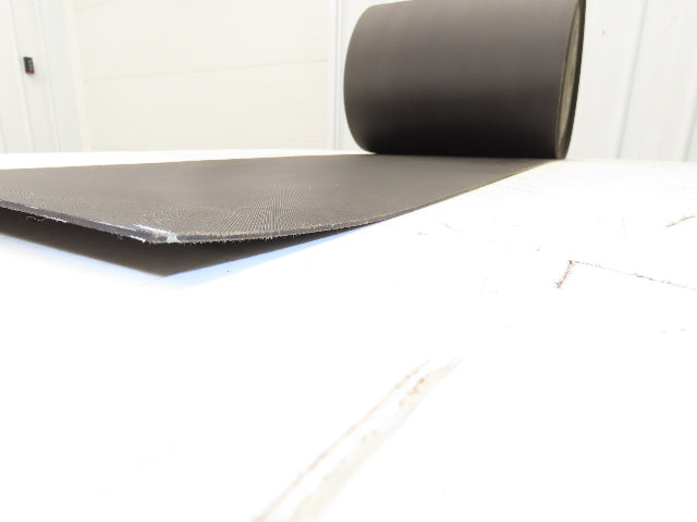 16-1/8"W x 130' Nylon Conveyor Belt 2-Ply Black Reversible 5/64"Thick 410mm W