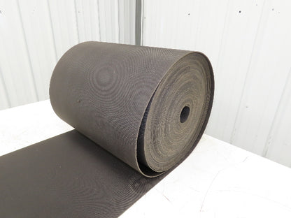 16-1/8"W x 130' Nylon Conveyor Belt 2-Ply Black Reversible 5/64"Thick 410mm W