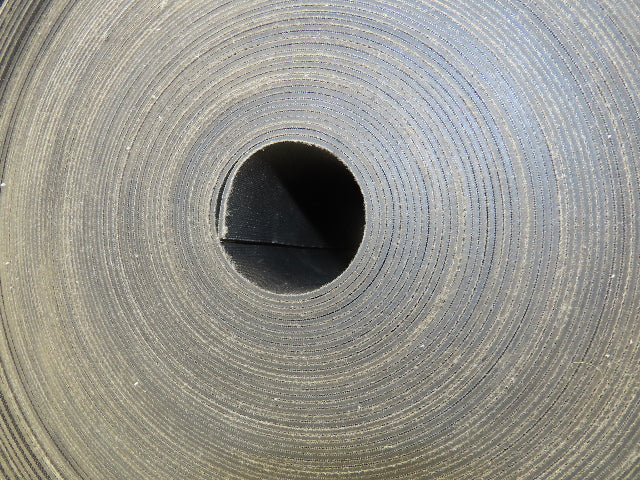 16-1/8"W x 130' Nylon Conveyor Belt 2-Ply Black Reversible 5/64"Thick 410mm W
