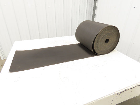 16-1/8"W x 130' Nylon Conveyor Belt 2-Ply Black Reversible 5/64"Thick 410mm W