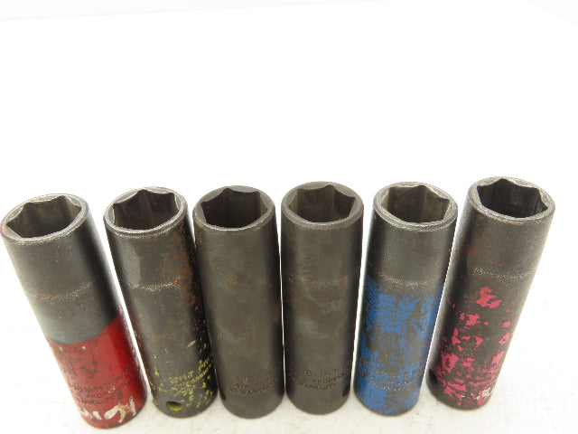 Proto 7316MHT Impact Socket 16mm Thin Wall 1/2" Drive 2" Deep Lot Of 6