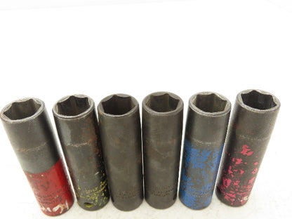 Proto 7316MHT Impact Socket 16mm Thin Wall 1/2" Drive 2" Deep Lot Of 6